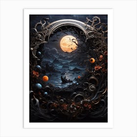 Moon A Art Print