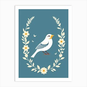 Bird In A Wreath Art Print