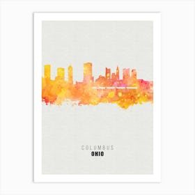 Columbus Ohio City watercolor Art Print