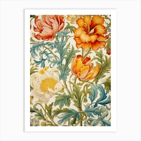 Floral Wallpaper 105 Art Print