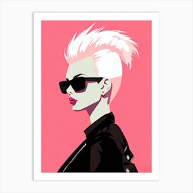 Punked in Pink Minimalism Art Print