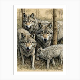 Wolf Family Art Print