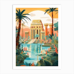 Luxor Egypt Illustration Art Print