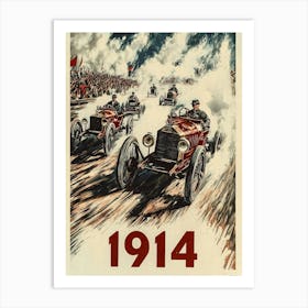 Aihrgdesign A Vintage Poster Of An Automobile Rally In 1914 F 47bb7037 B156 4dff 87a2 Af45aa993569 3 Art Print