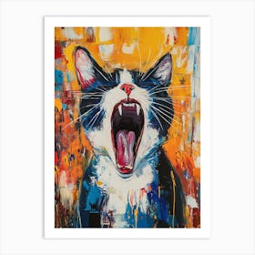 Fantastic Screaming Cat 14 Art Print