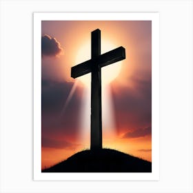 Cross On A Hill Art Print