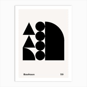 Geometric Bauhaus Poster B&W 59 Art Print