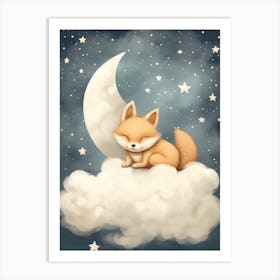 Sleeping Baby Fox 3 Art Print