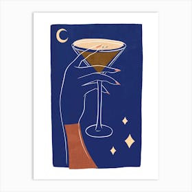 Midnight Martini Art Print