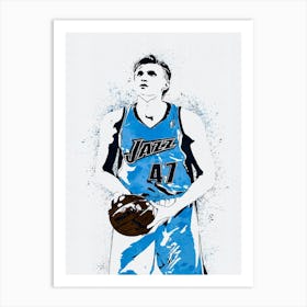 Andrei Kirilenko Utah Jazz Art Print