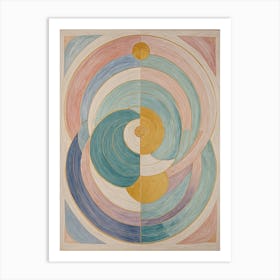 Abstract Circle Cycles Art Print