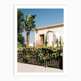 White House & tropical garden // Ibiza Travel Photography Art Print