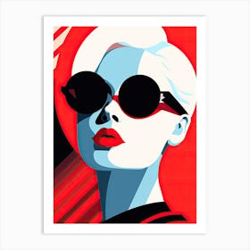 Woman With Sunglasses Art Print