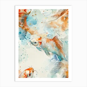 Watercolor Koi 14 Art Print