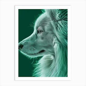 Border Collie Close Up Generated with AI Art Print