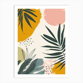 Abstract Tropical Leaves 12 Art Print