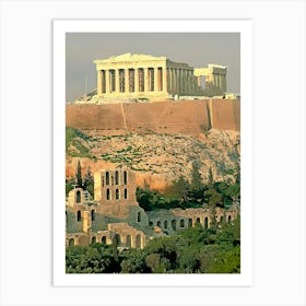 Acropolis And Parthenon, Athens Art Print