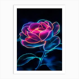 Pink Rose Wallpaper Art Print