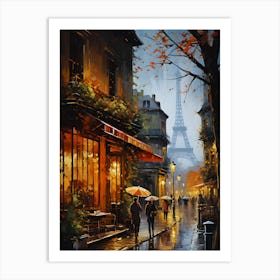 Rainy Day Romance In Paris Art Print