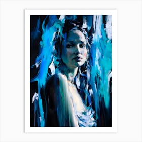 'Blue Woman' 2 Art Print