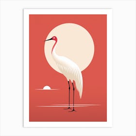 Minimalist Crane 2 Illustration Art Print