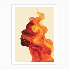 Abstract Portrait Of A Woman 76 Art Print