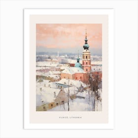 Dreamy Winter Painting Poster Vilnius Lithuania 2 Art Print