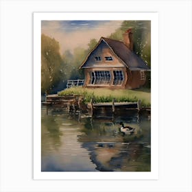 House By The Water Wall Art Above Tv Art Print