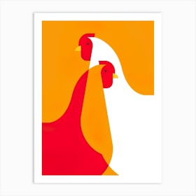 Roosters Art Print