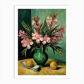 Pink Flowers In A Vase Art Print