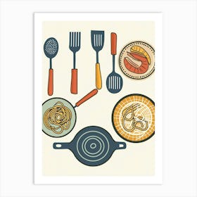 Abstract Cooking Illustration Art Print