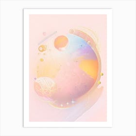 Solar System Gouache Space Art Print
