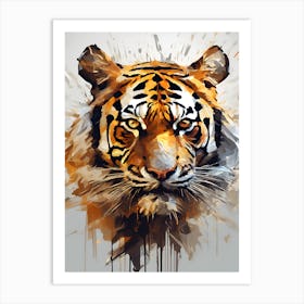 Geometric Jungle: The Abstract Tiger Art Print