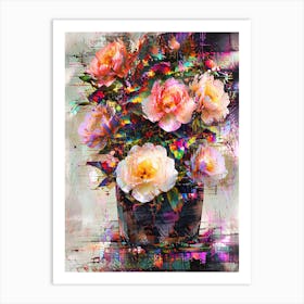 Roses In A Vase 2 Art Print