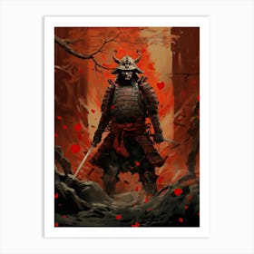 Samurai Katchu Shi Illustration 4 Art Print