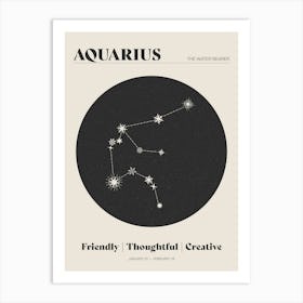 Astrology Constellation - Aquarius Art Print