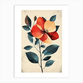 Red Flower Art Print