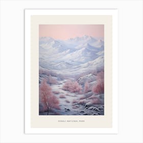 Dreamy Winter National Park Poster  Denali National Park United States 1 Art Print