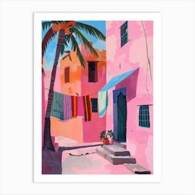 Pink Houses In Morocco 1 Art Print