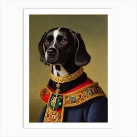 Cesky Terrier Renaissance Portrait Oil Painting Affiche