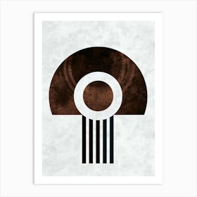 Mushroom - Minimalist Bauhaus Art Print