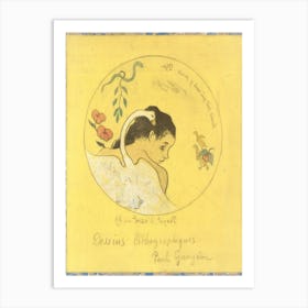 Design For A Plate Shame On Those Who Evil Think, Paul Gauguin Art Print