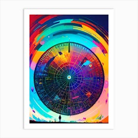 Rainbow Wheel Art Print