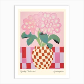 Spring Collection Hydrangeas Flower Vase 3 Art Print