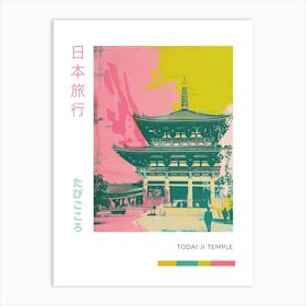 Todai Ji Temple Duotone Silkscreen Poster 3 Art Print