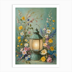 Floral Lantern 2 Art Print