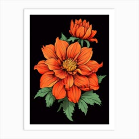 Dahlia Flower 11 Art Print