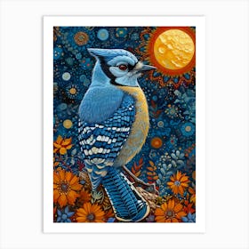 Blue Jay at sunset 1 Art Print