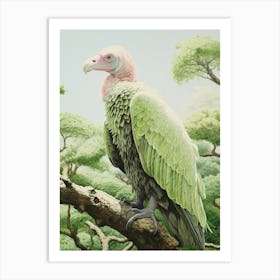 Ohara Koson Inspired Bird Painting Vulture 2 Art Print