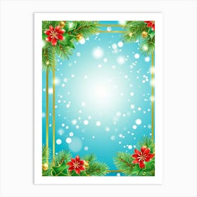 Season Background Holiday Merry Ornament Text New Year Decorating Eve Happy Design Card (15) Art Print